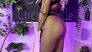 Dancing in heels and lingerie at the night club