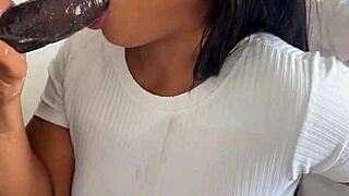 Amateur Couple Nysdel Enjoys Huge Dildo for Deep Satisfaction