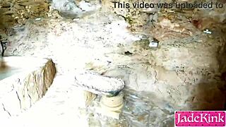 sneaky sex with my boyfriend in the public sauna, handcuffs and all, almost got caught 😏