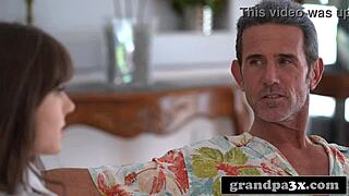 Smoking Hot Teen 18+ Begs Stepgrandpa for a Ride to School