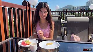 Can hard fucking turn a sad girl happy in a hotel?