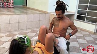 i used my feet to give a handjob and got all covered in cum, it was so messy and hot!!