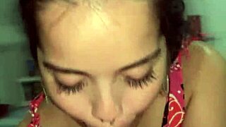 Debora's deepthroat skills put a big cock to the test