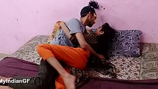 Indian skinny girlfriend seduced after college 😏