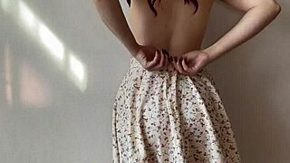 my new panties try on haul with skinny redhead in lingerie 😊