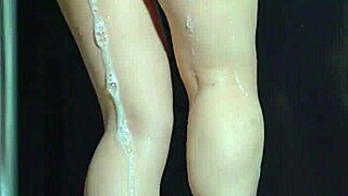 college babe's big ass bounces in soapy shower fun