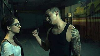 spex teen gets facialized by dom in public 😈