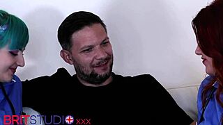 Wanna see two British nurses banging their patient in turns?