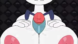 Female cinderace engages in beatbanger game action