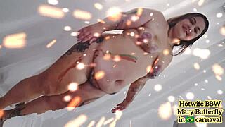 Bbw Hotwife Swinger Dances Passionately.