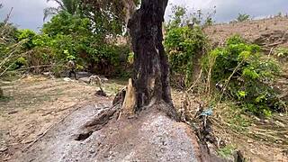 we fucked in the forest with huge tits and ass worshiping