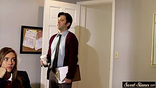 Teen beauty rides stepbrother's cock in forbidden cowgirl fantasy