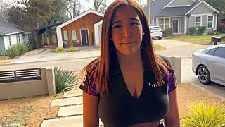 big boobed delivery slut proves she knows how to handle your package hardcore blowjob and anal piercing lick sex blowjob roleplay deepthroat assfucking slut amateurs curvy