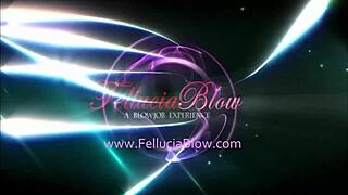 Athletic brunette masters blowjob art in intense session. She swallows every drop!