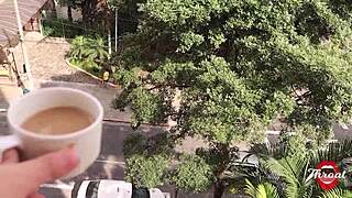 i feel so excited watching this young otaku girl give a sloppy blowjob on my balcony.