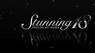 brunette teen jacqueline enjoys a solo session with her tiny vibrator