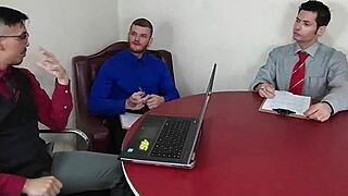 office gone mad with slutty trailer whore sucking big black cock