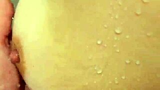 Hot wife delivers steamy bath blowjob and handjob with fiery nails