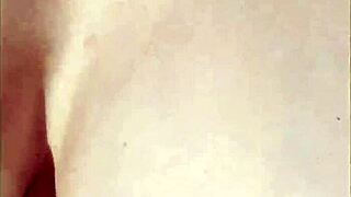 excited housewife flashes her big tits while driving outdoors