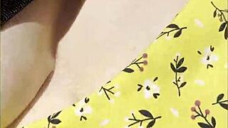 excited housewife flashes her big tits while driving outdoors