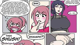 uh, big titty goth totally owns this innocent teen 18+ in comic dub, ya get me?