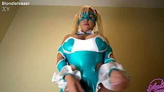 Rainbow Mika Horny Talking Dirty Doing Striptease Bent Over With Blondie Fesser