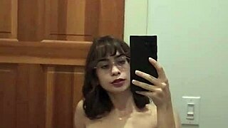 teen rips clothes showing small tits in hot pov strip!