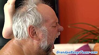 Skinny teen 18+ jizzed on by senior’s hard cock.