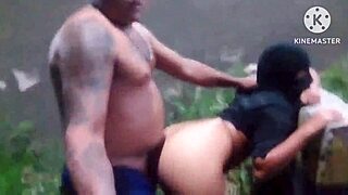 My husband takes my tattooed girlfriend to meet a bodybuilder friend in the city.