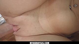 Stepsis lets him fuck her doggystyle and cover her face in semen 😈