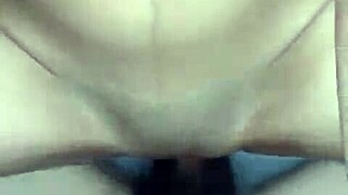 an asian teen gives a blowjob after a party and rides twice.