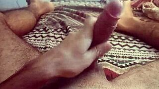 i guide you through jerking off my big cock while i moan and cum deliciously in this homemade solo session