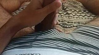 i guide you through jerking off my big cock while i moan and cum deliciously in this homemade solo session