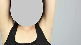 Japanese girl explores her wild side with armpit fetish play in private.