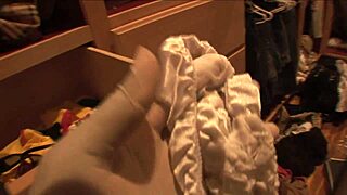 this white babe is getting wrapped and fucked hard.