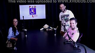 Latina morena alice vasconcelos shows big tits in lingerie, turns bisexual after ass filled with drink