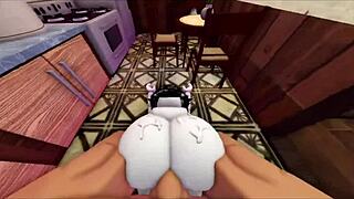 Wife Makes Meal Then Gets Fucked with Monster Cock in Her Big Ass