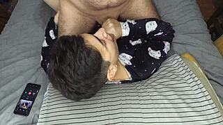 handjob and cum in mouth before bed, so sweet!