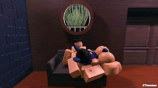 Fucking a wild slut through the glory hole. Her big tits bounce with every thrust.