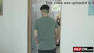 two horny big tit sluts fucking two boys and sucking their monster cocks.