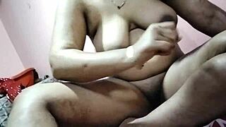 Indian Village Wife's Huge Boobs in Tight Hot Action