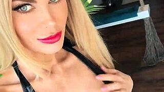 Woman In Wetlook Suit And Patent Leather Boots Shows Off Ass And Gets Licked!