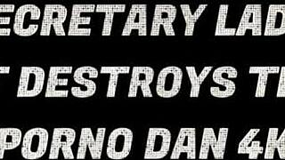 Sexy Secretary Lady Dees Squirts and Destroys the Bed in Intense Action