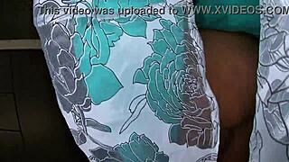 Peeping under the skirt of a mature housewife leads to anal sex.