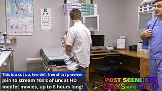 Frank undergoes a football physical by Dr. Canada, involving fetish elements like anal fingering