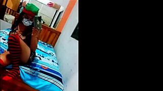 happy december 25th waiting for visitors at home