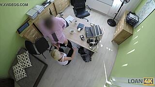 loan4k agent bangs tight teen pussy then approves her loan after czech interview