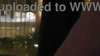 Masturbating Boldly in Public Right by Hotel Window for All to See