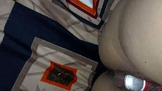 indian redhead boss in dress gets double penetration, ass worshiped by black guy