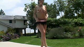 Isabel's Passionate Interracial Threesome with Monster Cock in Stockings Outdoors